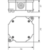 Elektro Plast 61.177 Dėžė n/t hermetiška tuščia 79x79x37mm IP44 balta VP 075-01 61.177