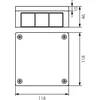 Elektro Plast 61.153 Dėžė hermetiška tuščia 118x118x46mm IP55 balta VP 051-01 61.153