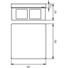 Elektro Plast 61.107 Dėžė hermetiška tuščia 86x86x40mm IP55 balta VP 002-01 61.107