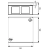 Elektro Plast 61.125 Dėžutė hermetiška tuščia 86x86x40mm IP55 balta VP 022-01 61.125