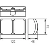 Elektro-Plast Dvivietis lizdas 2 x 2P + Z IP44 balta su baltu atvartu (61.380)