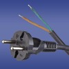 Elektro-Plast Jungiamasis laidas W-6 2x1,5 mm2 juodas su tiesiu kištuku 5m 51.920