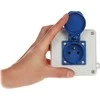 SINGLE SOCKET WITH JUNCTION BOX 2K/98X98/GN-230/EPN 250 V AC 16 A IP54 Elektro-Plast
