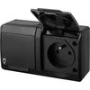LIZDAS MONTUOJAMAS ANT PAVIRŠIAUS DVIGUBAS HERMES/0322-09/EPN 250 V AC 16 A IP44 Elektro-Plast