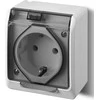 Elektro Plast Nasielsk Elektro-Plast Hermes Hermes Schuko hermetizuotas lizdas su dūmtraukiu 16A IP44 balta (0324- 01)