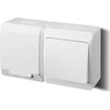 Elektro-Plast HERMES Vienpolis lizdas be 2P+Z+ vieno poliaus jungiklis baltas 0327-12