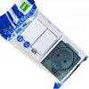 Elektro-Plast HERMES viengubas lizdas su/be 2P+Z + sietyno jungiklis, baltas 0327-13