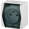 Elektro Plast Nasielsk Elektro-Plast Hermes2 Single- su / U hermetizuotas lizdas su dūmtraukiu 16A IP44 balta (1021- 01)