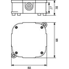 Elektro Plast 61.173 Dėžė hermetiška tuščia 88x88x40mm IP44 balta VP 074-01 61.173