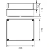 Elektro-Plast Himetinis paviršiaus korpusas 248x198x106mm IP65 pilkas OH- 4B.1 (29.45)