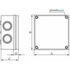 Elektro Plast Kambarys 198 x 248 x 96mm IP65 su tvirtinimo plokšte OH-4A.3 Hermet Box (29.43)