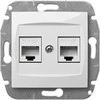 Elektro Plast Nasielsk Elektro-Plast Carla kompiuterio lizdas 2xRJ45 katė 5E balta (1749 -10)