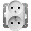 Elektro Plast Nasielsk Elektro-Plast Dvivietis lizdas Carla 2x2P + Z su / U, baltas (1743- 10)