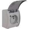 Elektro Plast 61.375 Koala Lizdas viengubas su/u (2P+Z) n/t IP44 uosis su atvartu grafitu VG 161-08 61.375