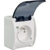 Elektro-Plast Koala vienas lizdas be IP44 n/t baltas su dūmų sklende (61.376)
