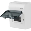 Elektro Plast Nasielsk 2351-01 Modulinis skirstomasis skydas 1x6 paviršiuje montuojamas Žalias BOX RN 1/6 skaidrios dūmų durys N+PE IP4 2351-01