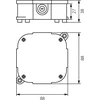 Elektro Plast 61.176 Puszka n/t hermetyczna su zaciskami 1-4mm2 88x88x40mm IP44 juoda 4x4mm2 VP 074-55 61.176