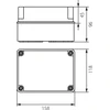 Elektro Plast 28.24 Dėžė n/t 158mm 118x 96mm plastikinis IP65 rutulys PH-2B.1 28.24