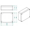 Elektro-Plast pramoninė hermetiška dėžutė 313x253x115mm IP65 pilka, skaidrus dangtelis 2723-01