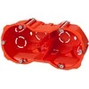 Elektro Plast Nasielsk 0286-00 Dėžutė su antgaliais 2x60mm su raudono varžtais PK-2x60 0286-00