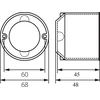 Elektro Plast 13.60 Įleidžiama dėžė 60mm balta gipso kartono PK - fi 60 x 50ep 13.60 /100vnt./