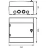 Elektro-Plast RH-8/B Hermetiškas skirstomasis įrenginys, montuojamas ant paviršiaus, 8M IP65 VDE 36.7 E-P 4224