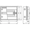 Elektro-Plast Moduliniai skirstomieji įrenginiai 1x8, įleidžiami, IP65. RHp-8/Z su užraktu (36.809)