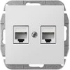 Elektro Plast Nasielsk Elektro-Plast SentiA Dvivietis kompiuterio lizdas RJ45 kat.5E balta (1449 -10)