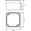 Elektro-Plast STRONG Hermetikos dėžutė n / t 82x80x55mm IP67 PHP -111 pilka (62.111)