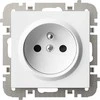 Elektro Plast Nasielsk 3833-10 Vestra Lizdas 2P+Z be rėmo įleidžiamas į žemę IP20 balta 3833-10