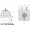 Elektromet kamera jungtis 0LI 1P 25A IP44 būsto Bow 25- 53 (922553)