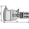 Elektromet Kištukinis lizdas TWIST GPP- 16 / 4 raudonas 16A 400V (921871)