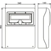 Elektromet Konstravimo skirstomasis skydelis 12 modulių 2x16A 5P 400V, 2x32A 5P 400V, 1x63A 5P 400V, 2x16A 1P + Z RSS- 04 IP44 (942040)