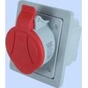 Elektromet Kampinis įleidžiamas kištukinis lizdas su rėmeliu, raudonas GSP-32/5 5P 32A 400V (921855)