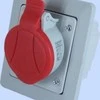 Elektromet Oblique nuplovimo lizdas, kurio korpusas 5P 16A 400V Raudona IP GSP 16 / 5 IP- 44 (921850)