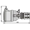 Elektromet Mobilioji lizdas tiesiai 32A 400V 5P IP44 (921875)