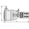 Elektromet Nešiojamas lizdas 16A 4P 400V raudonas TWIST GPP TYPE B 16/4 IP44 921881