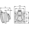 Elektromet Plokštės lizdas raudonas 5P 16A 400V (921820)