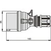 Elektromet Portinis paprastas kištukas TWIST 16A 400V IP44 (922070)