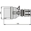Elektromet Portinis paprastas kištukas TWIST 32A 400V IP44 (922075)