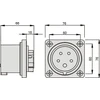Elektromet Tiesios raudonos materijos kištukas 16A 400V IP44 (922031)