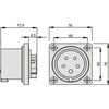 Elektromet Tiesios raudonos materijos kištukas 32A 400V IP44 (922035)