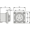 Elektromet Tiesios raudonos materijos kištukas 32A IP44 400V (922036)
