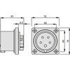 Elektromet tiesios raudonos matrica kištukas 16A 400V IP44 (922030)
