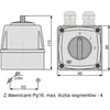 Elektromet Cam jungiklis 0-1-2 5P 16A IP44 korpuse Alkūnė E16-33 (951632)