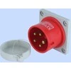 Elektromet tiesios raudonos matrica kištukas 16A 400V IP44 (922030)