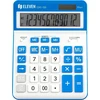 Eleven ELEVEN Calculator Baltas biuro skaičiuotuvas CDC120WHNV balti ir mėlyni klavišai ir mėlynas rėmelis aplink ekraną