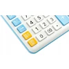 Eleven ELEVEN Calculator Baltas biuro skaičiuotuvas CDC120WHCY balti ir šviesiai mėlyni klavišai ir šviesiai mėlynas rėmelis aplink ekraną