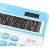 Eleven ELEVEN Calculator Baltas biuro skaičiuotuvas CDC120WHCY balti ir šviesiai mėlyni klavišai ir šviesiai mėlynas rėmelis aplink ekraną