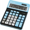 Eleven ELEVEN Calculator Juodas biuro skaičiuotuvas CDC120BKCY balti ir šviesiai mėlyni klavišai ir šviesiai mėlynas rėmelis aplink ekraną